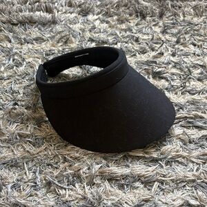 Black Women's Sun Visor Hat - Classic Open-Top Design, One Size